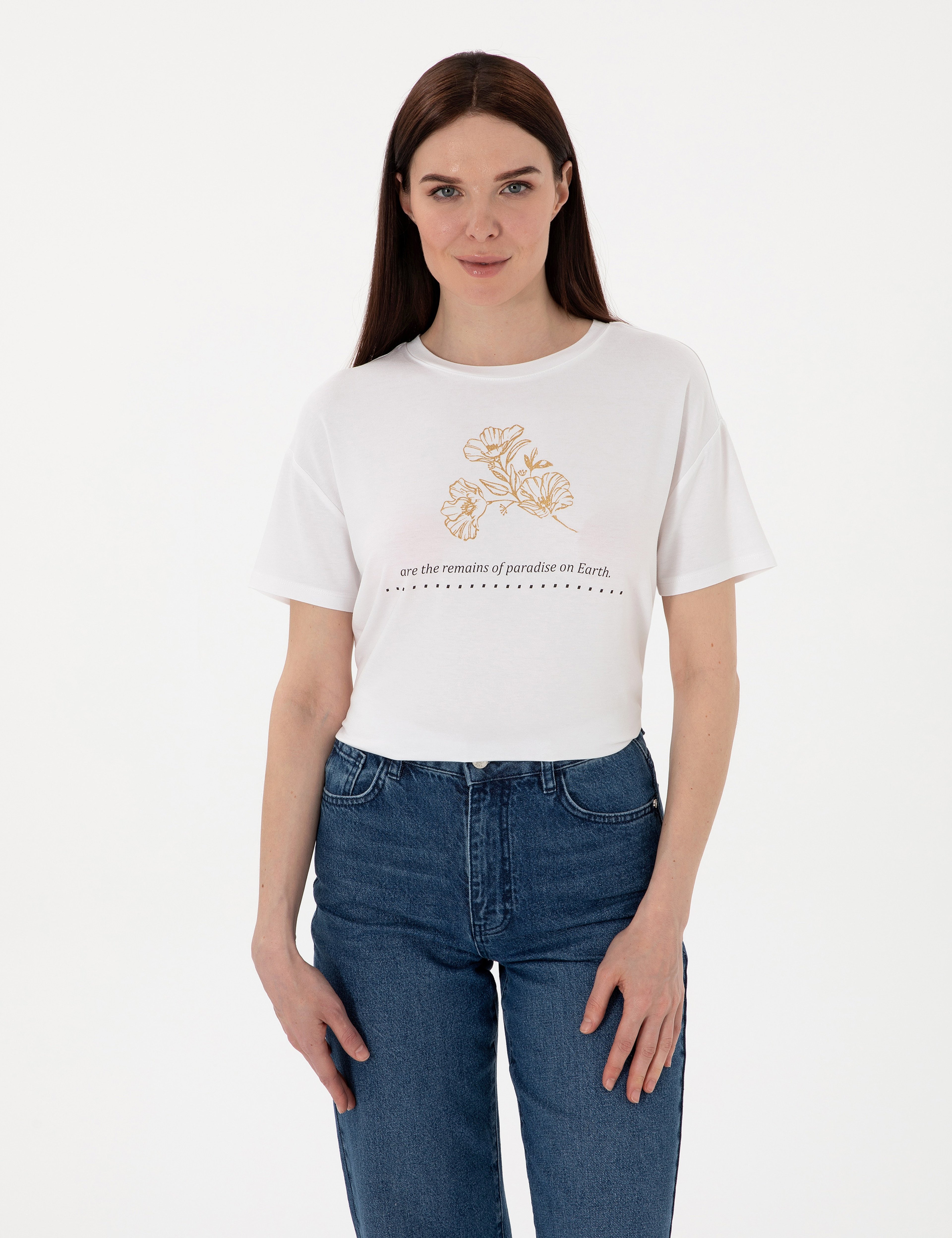 Beyaz Regular Fit Tişört