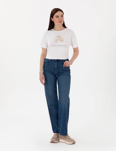 Beyaz Regular Fit Tişört