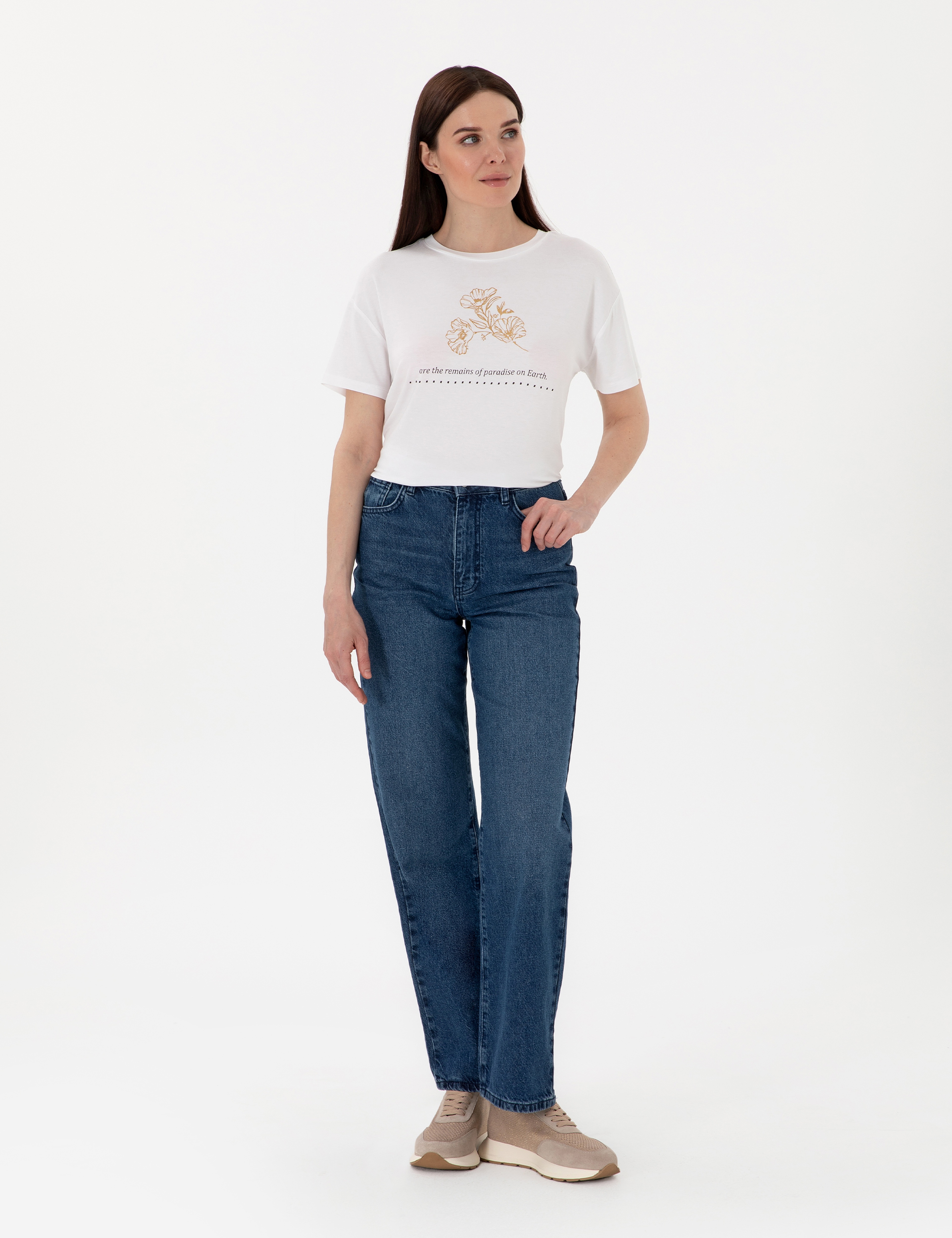 Beyaz Regular Fit Tişört