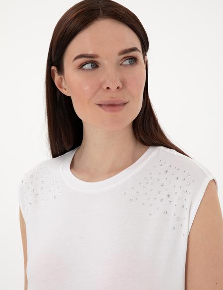 Beyaz Regular Fit Tişört - 50307285005