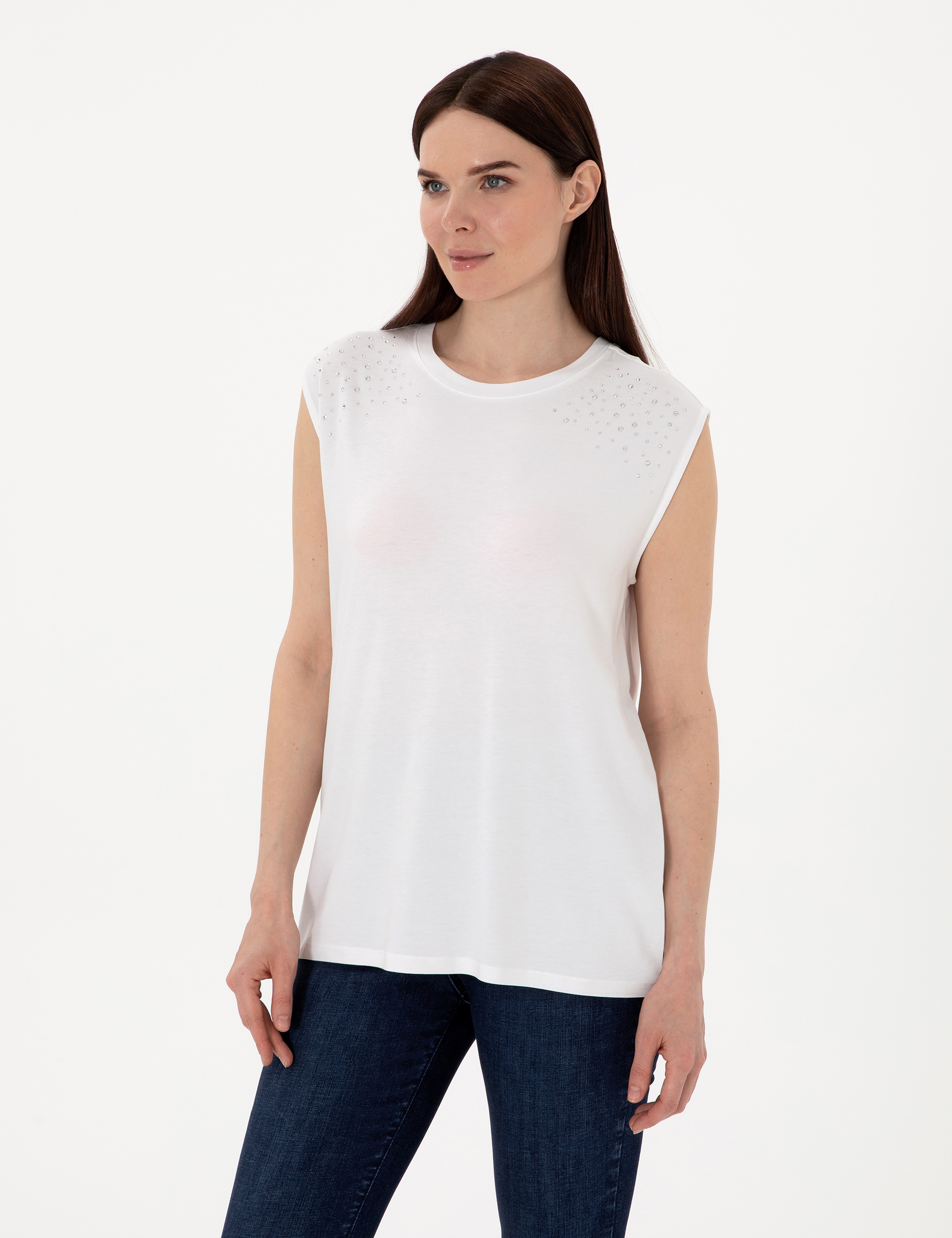 Beyaz Regular Fit Tişört - Image 1