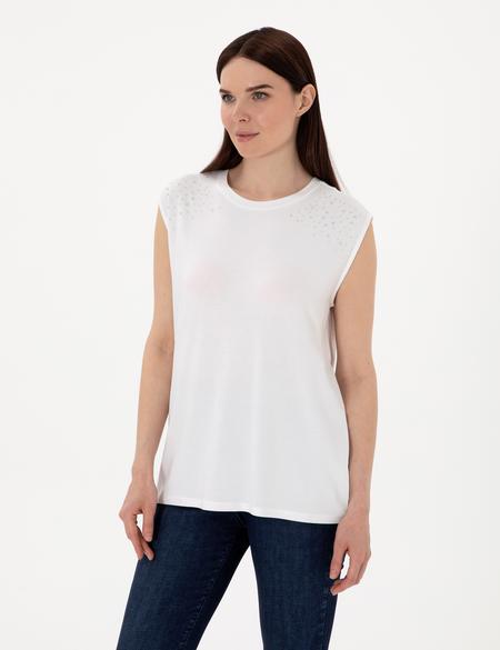 Beyaz Regular Fit Tişört - 50307285005