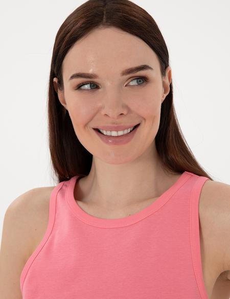 Pembe Ex. Slim Fit Crop Tişört - 50305750012