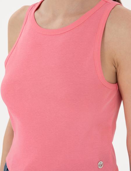 Pembe Ex. Slim Fit Crop Tişört - 50305750012
