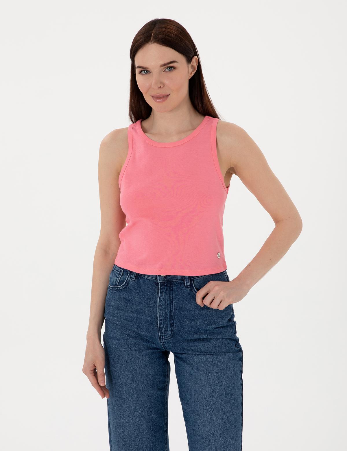 Pembe Ex. Slim Fit Crop Tişört