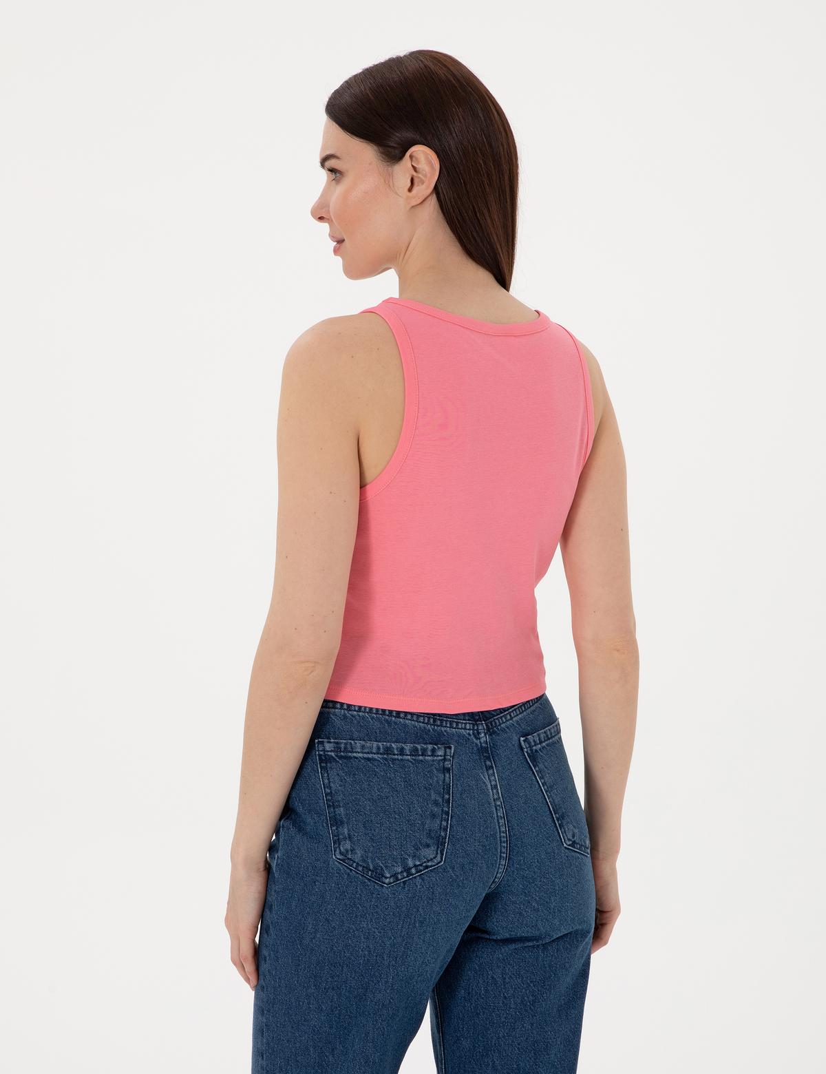 Pembe Ex. Slim Fit Crop Tişört - 50305750012