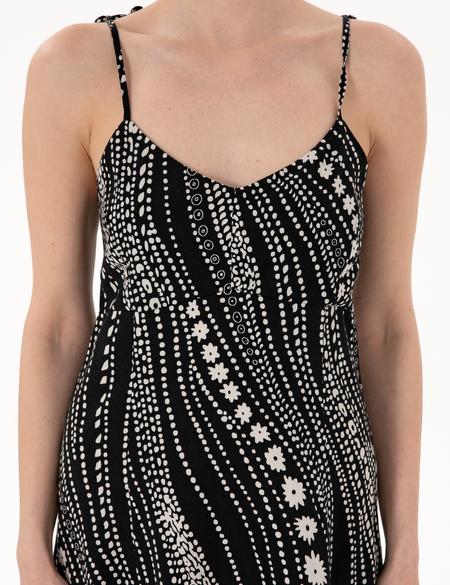 Siyah Regular Fit Dokuma Elbise - 50301029005