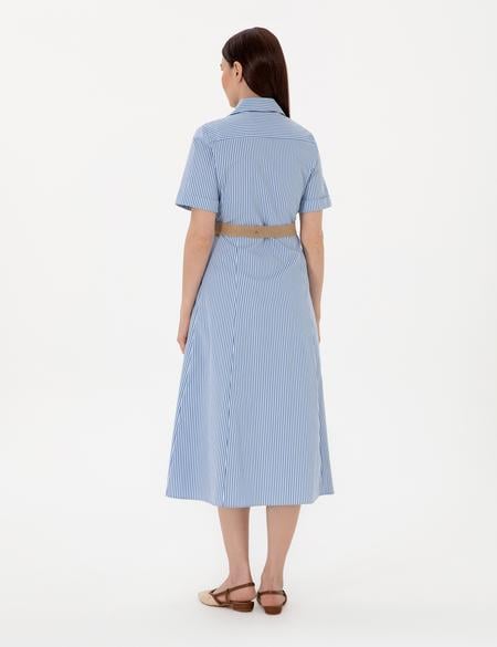Mavi Regular Fit Dokuma Elbise - 50301018002