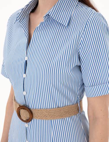 Mavi Regular Fit Dokuma Elbise