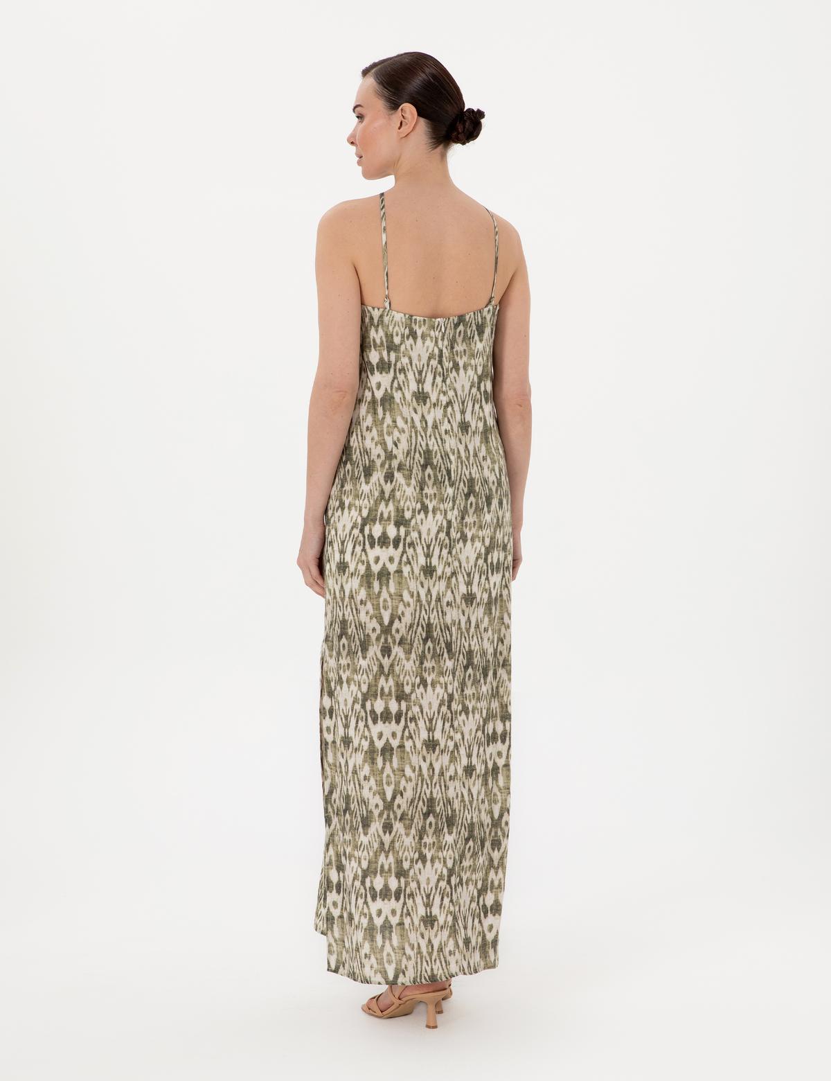 Haki Regular Fit Dokuma Elbise - 50301072005