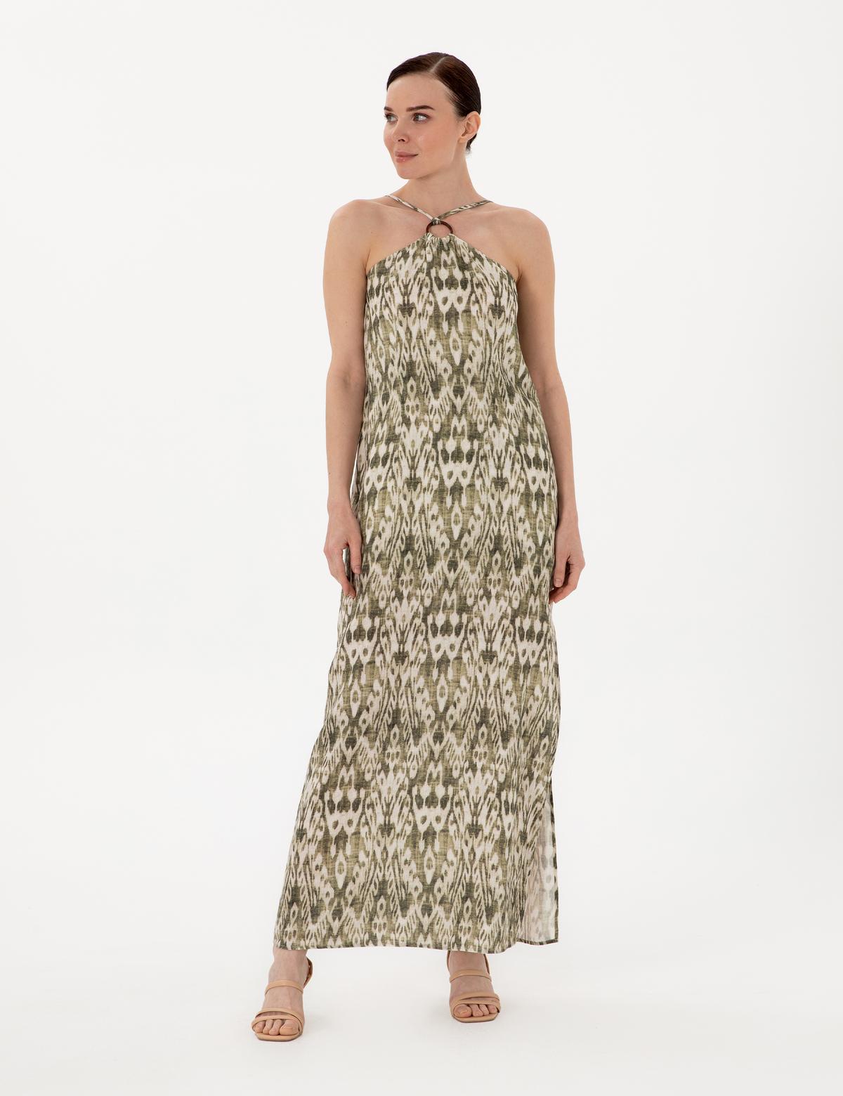 Haki Regular Fit Dokuma Elbise - 50301072005