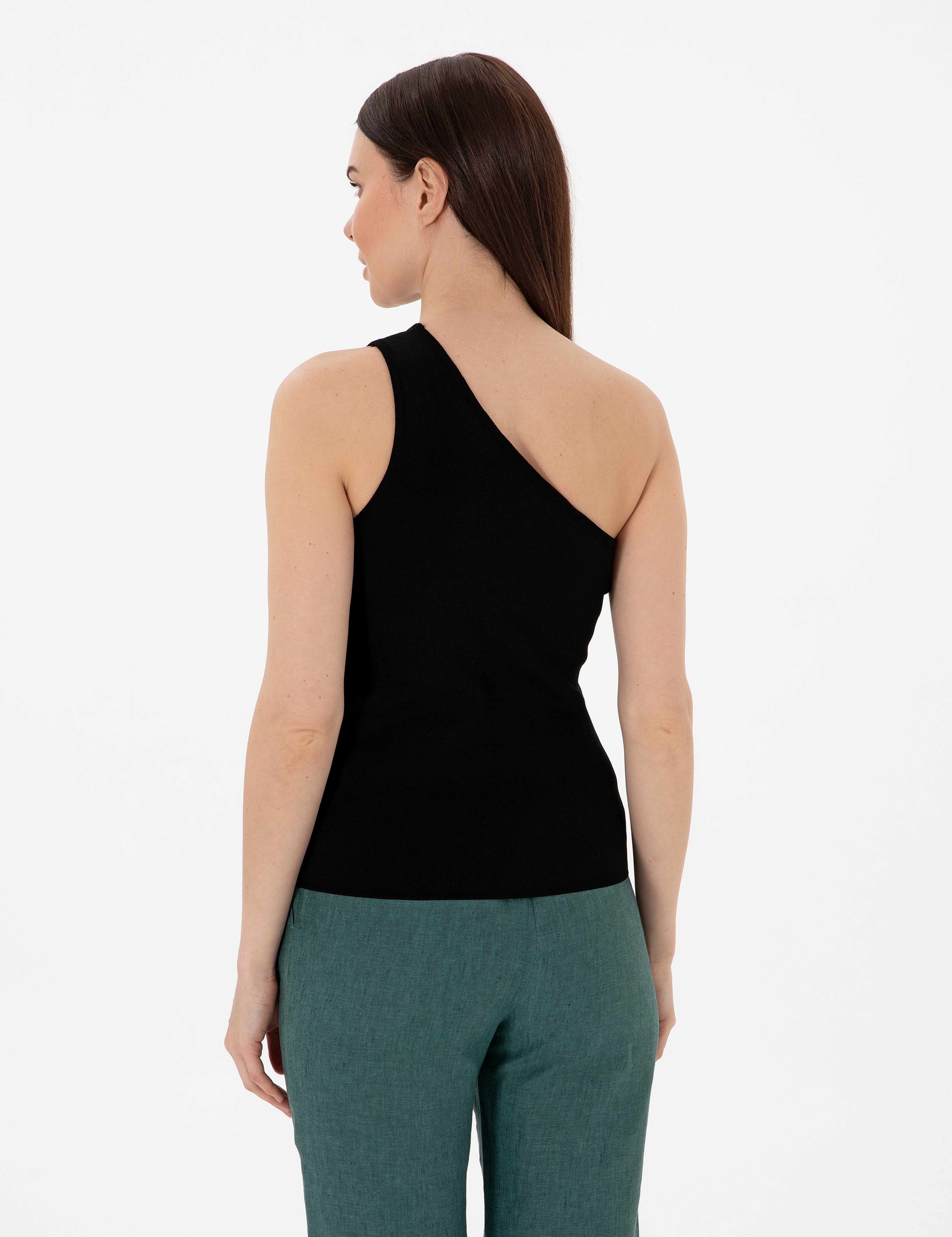 Siyah Slim Fit Triko Tişört - Image 5