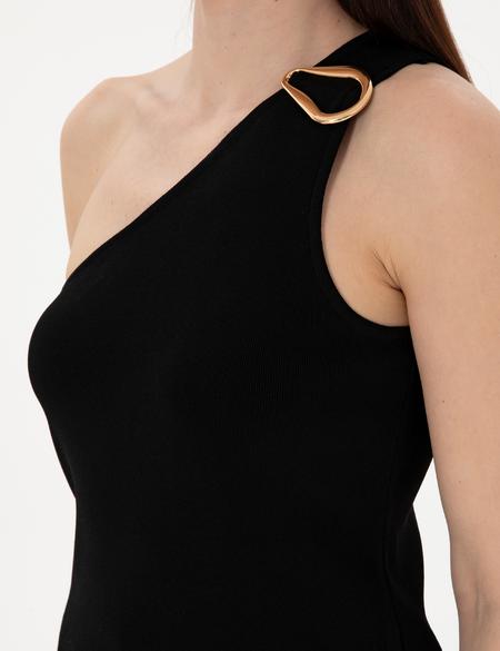 Siyah Slim Fit Triko Tişört - 50301158004