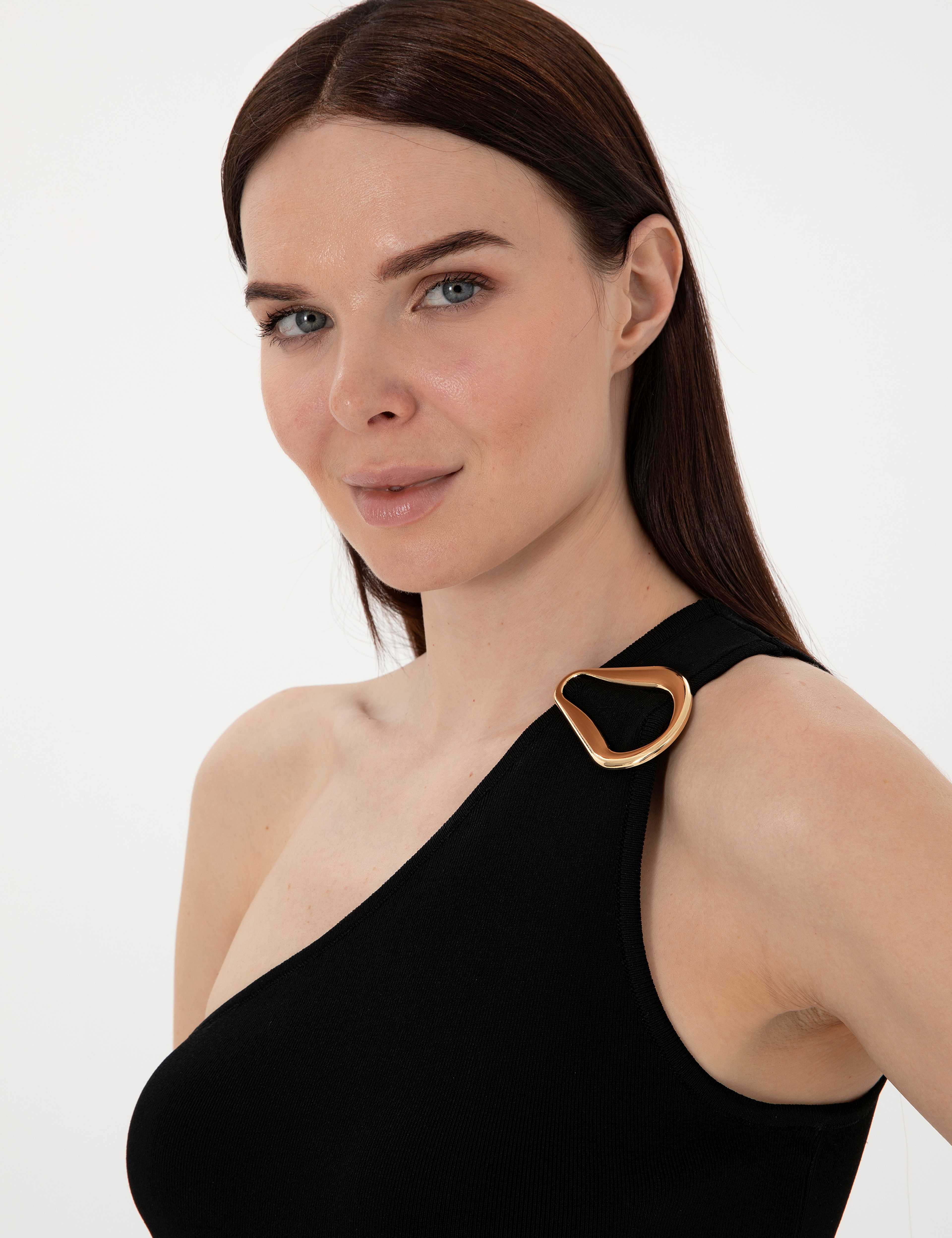 Siyah Slim Fit Triko Tişört - Image 2