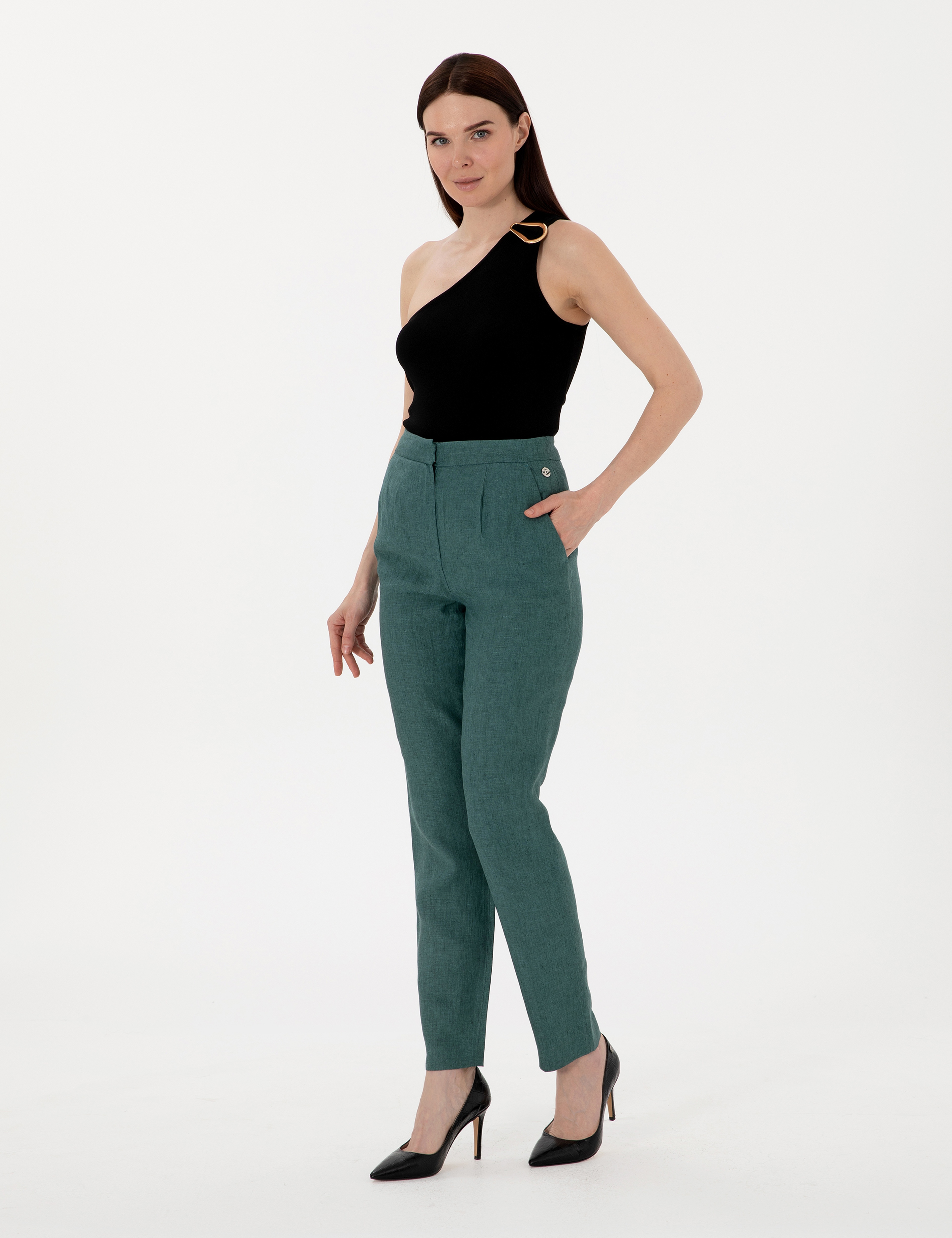 Siyah Slim Fit Triko Tişört - Image 4