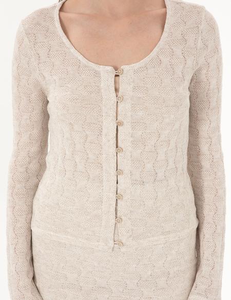 Krem Slim Fit Örme Hırka - 50301371007