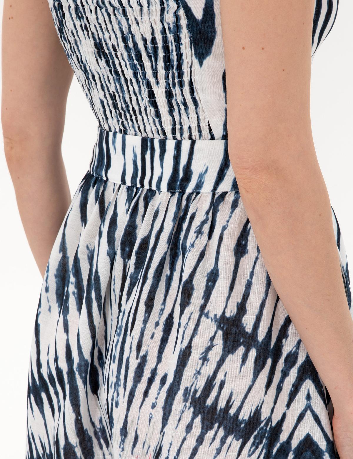 İndigo A Kesim Dokuma Etek - 50301212011