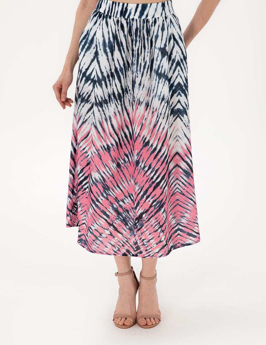 İndigo A Kesim Dokuma Etek