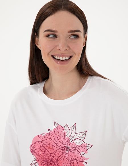 Beyaz Comfort Fit Tişört - 50307286003