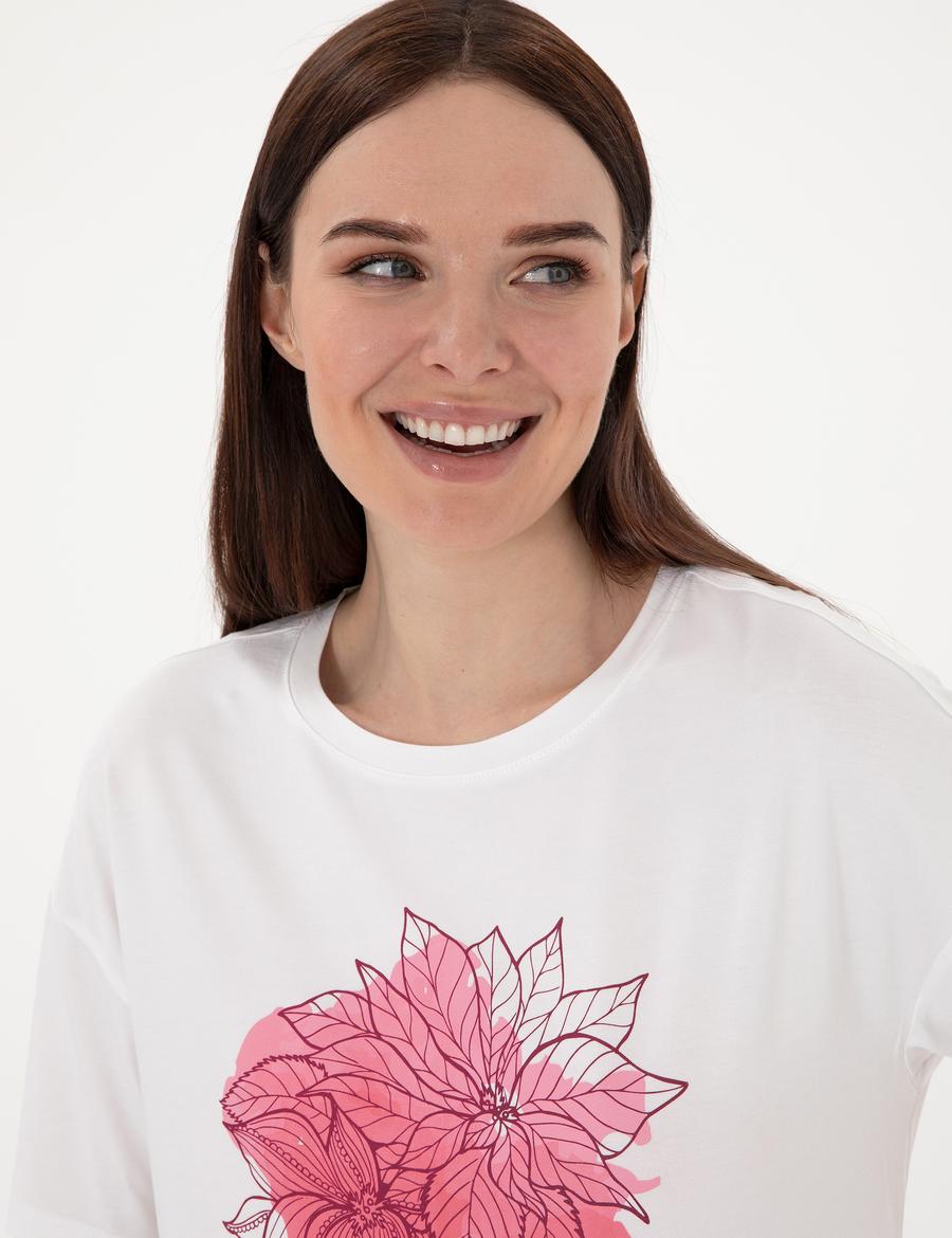 Beyaz Comfort Fit Tişört