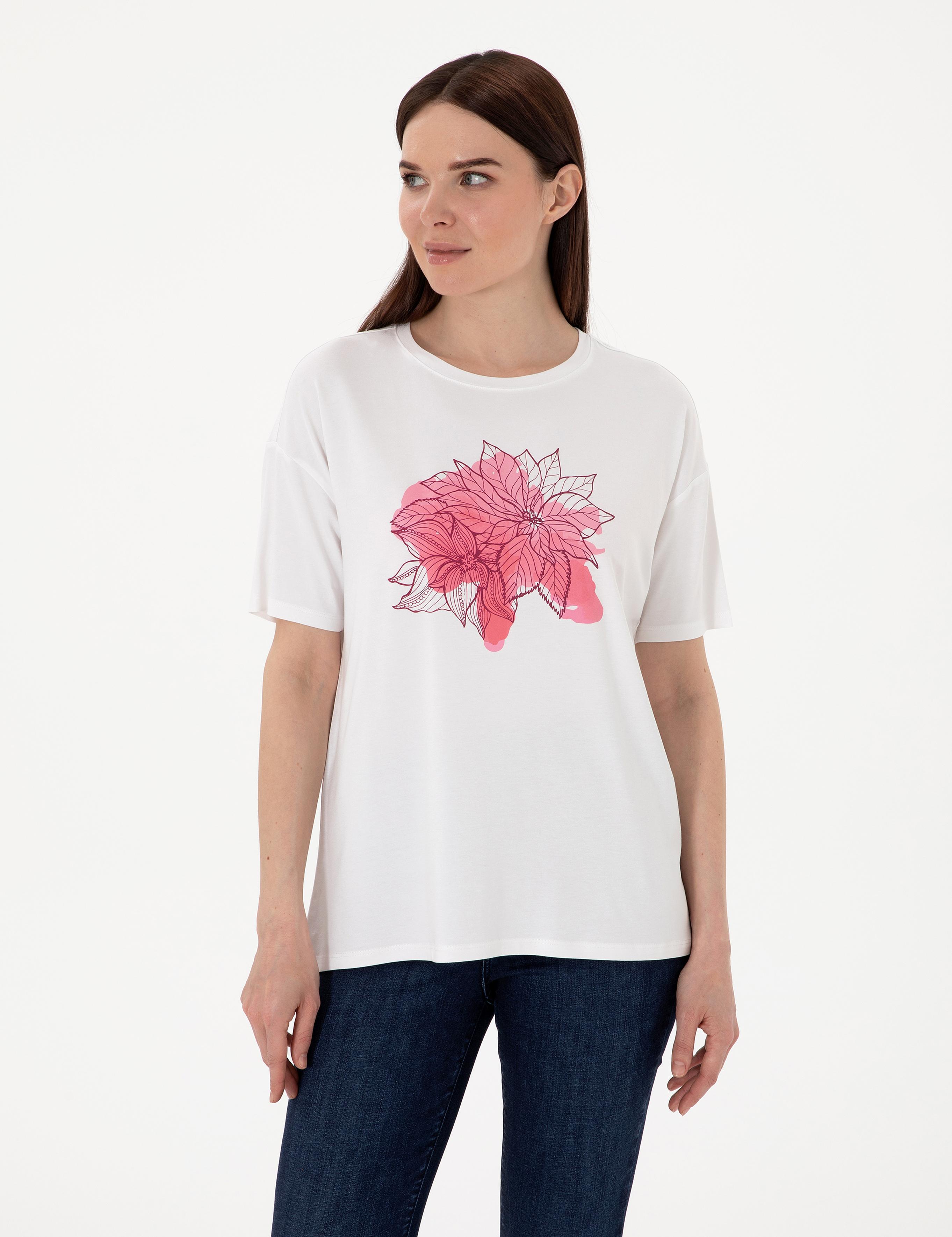 Beyaz Comfort Fit Tişört