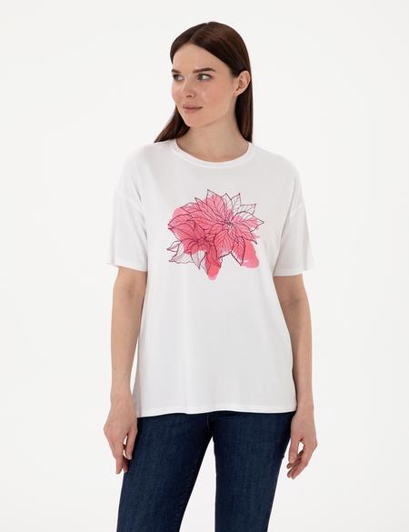 Beyaz Comfort Fit Tişört - 50307286003