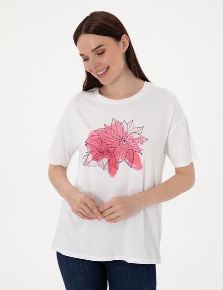 Beyaz Comfort Fit Tişört - 50307286003