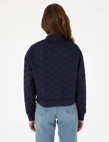 Lacivert Crop Top Mont