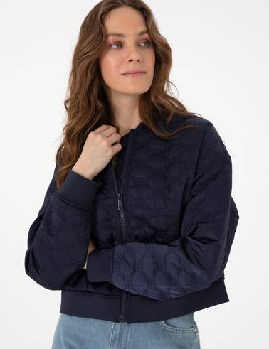 Lacivert Crop Top Mont