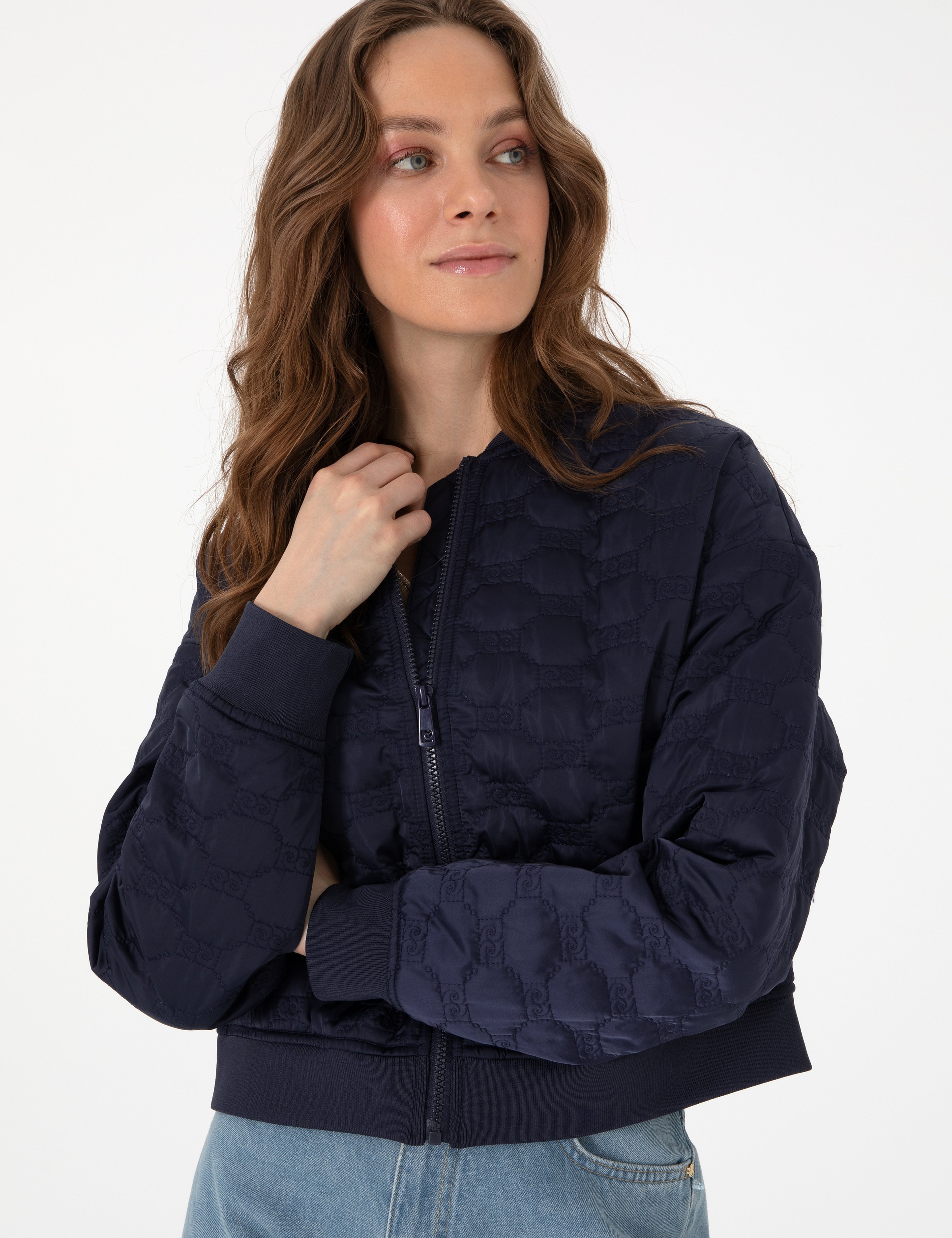 Lacivert Crop Top Mont - Image 3
