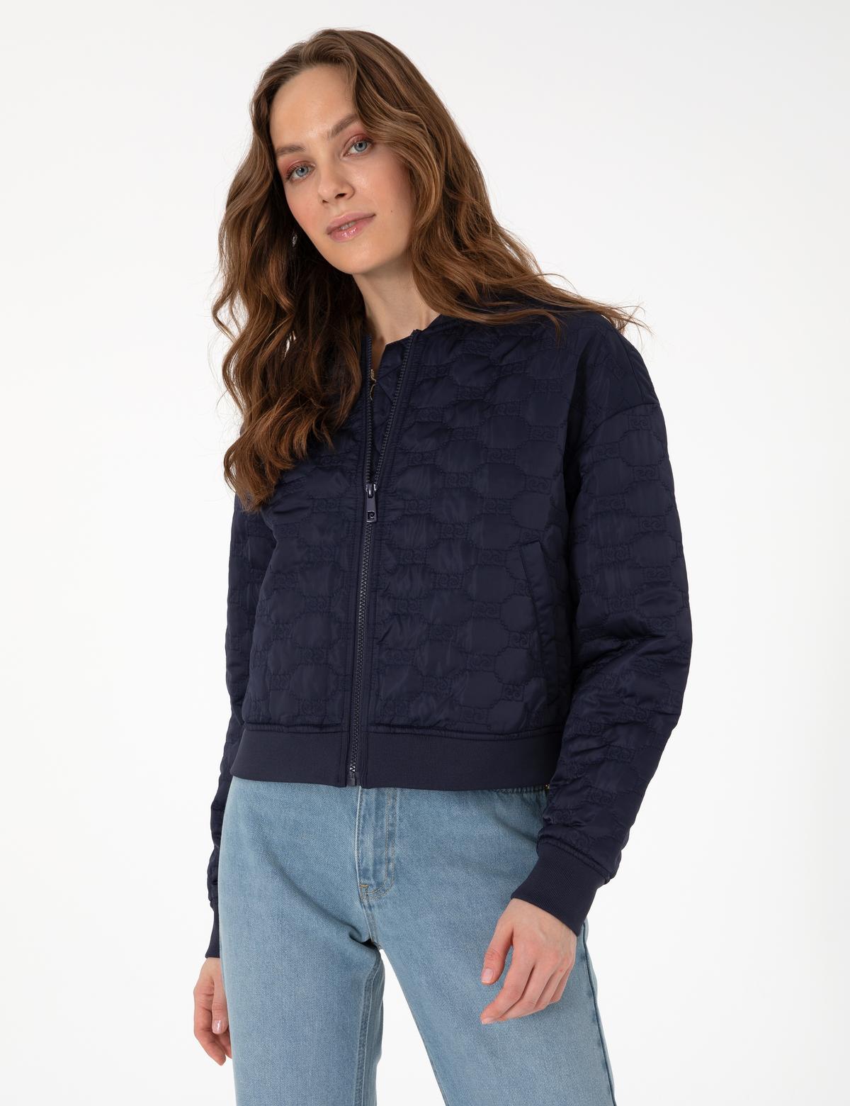 Lacivert Crop Top Mont