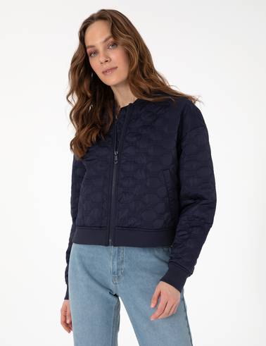 Lacivert Crop Top Mont