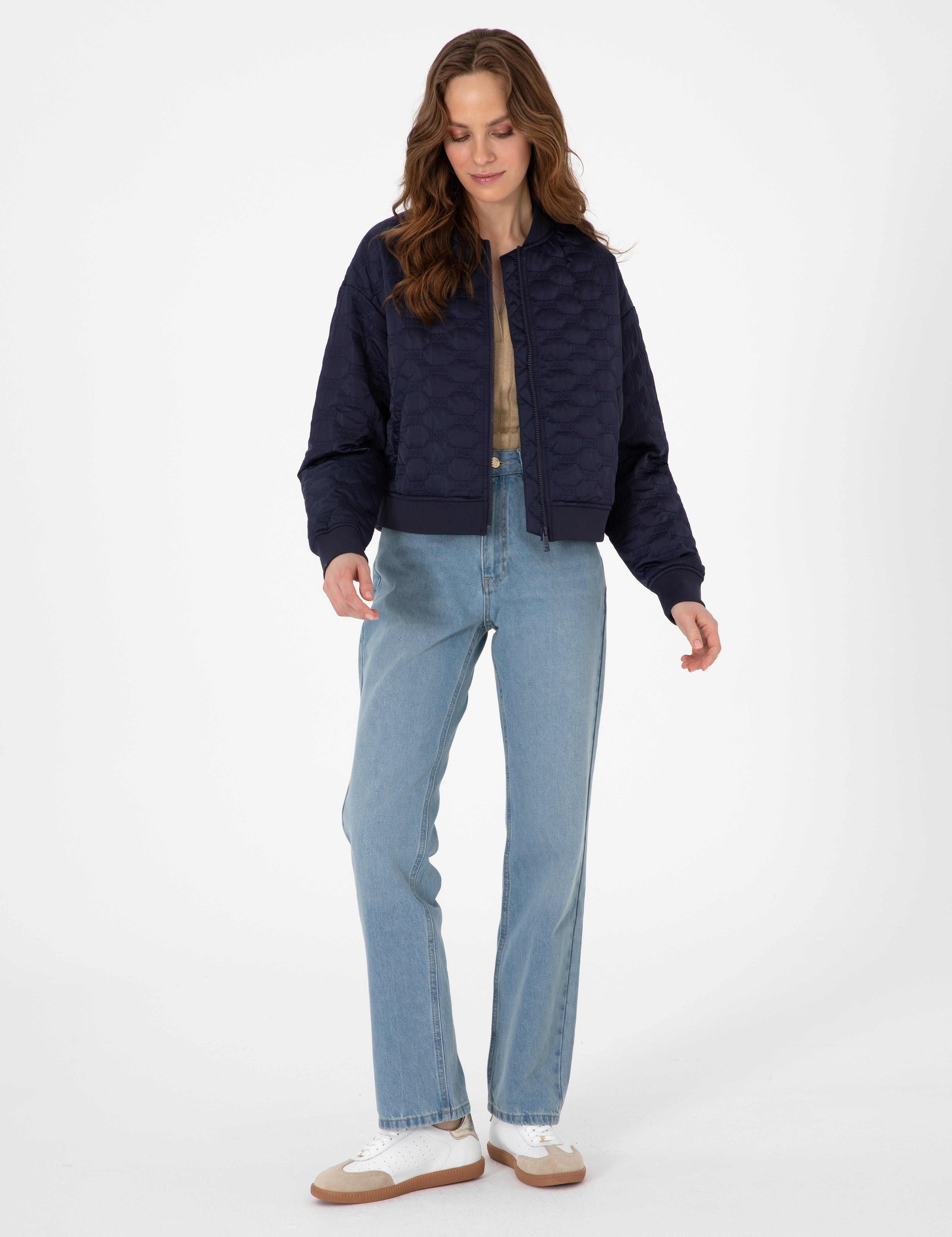 Lacivert Crop Top Mont - Image 4