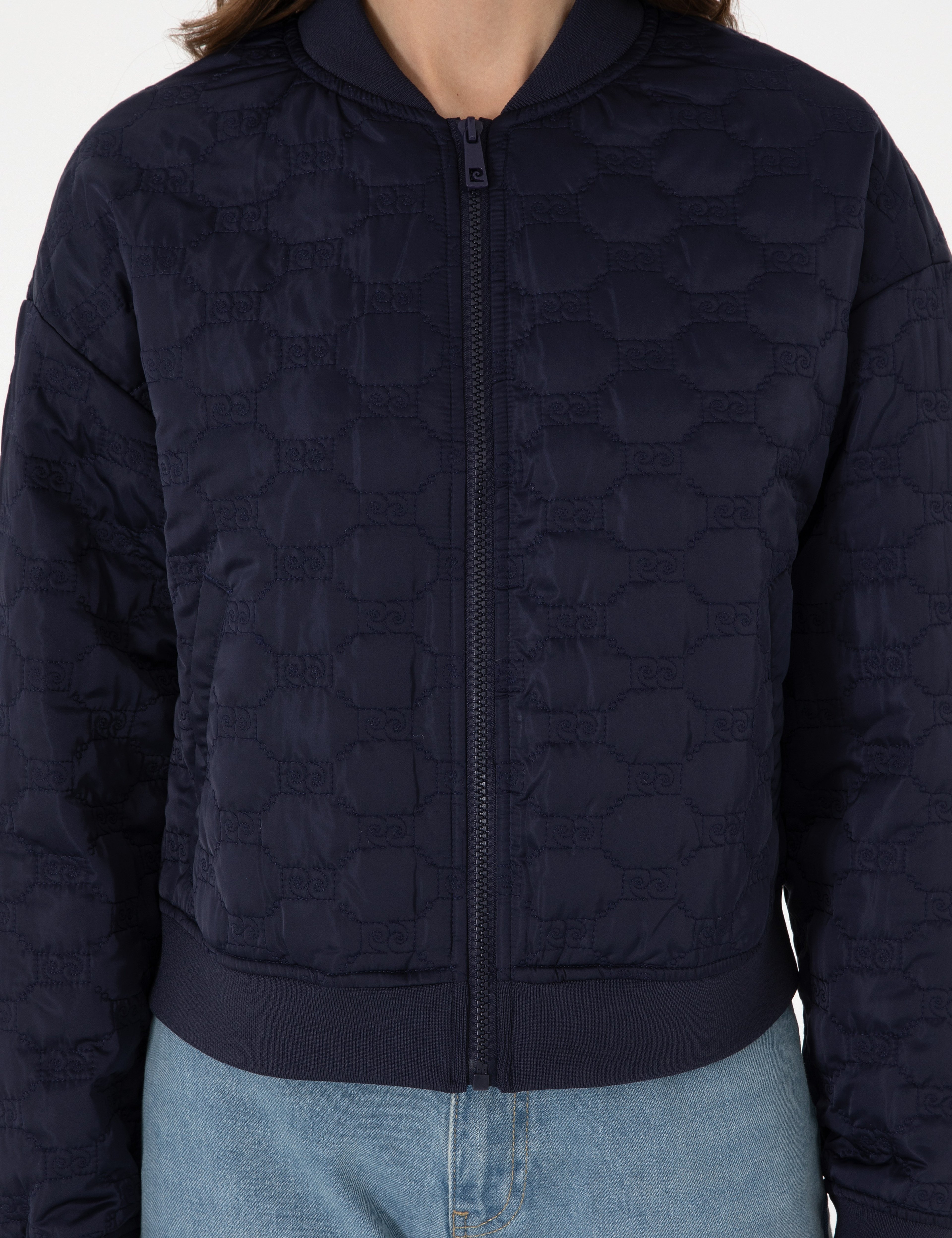 Lacivert Crop Top Mont - Image 7