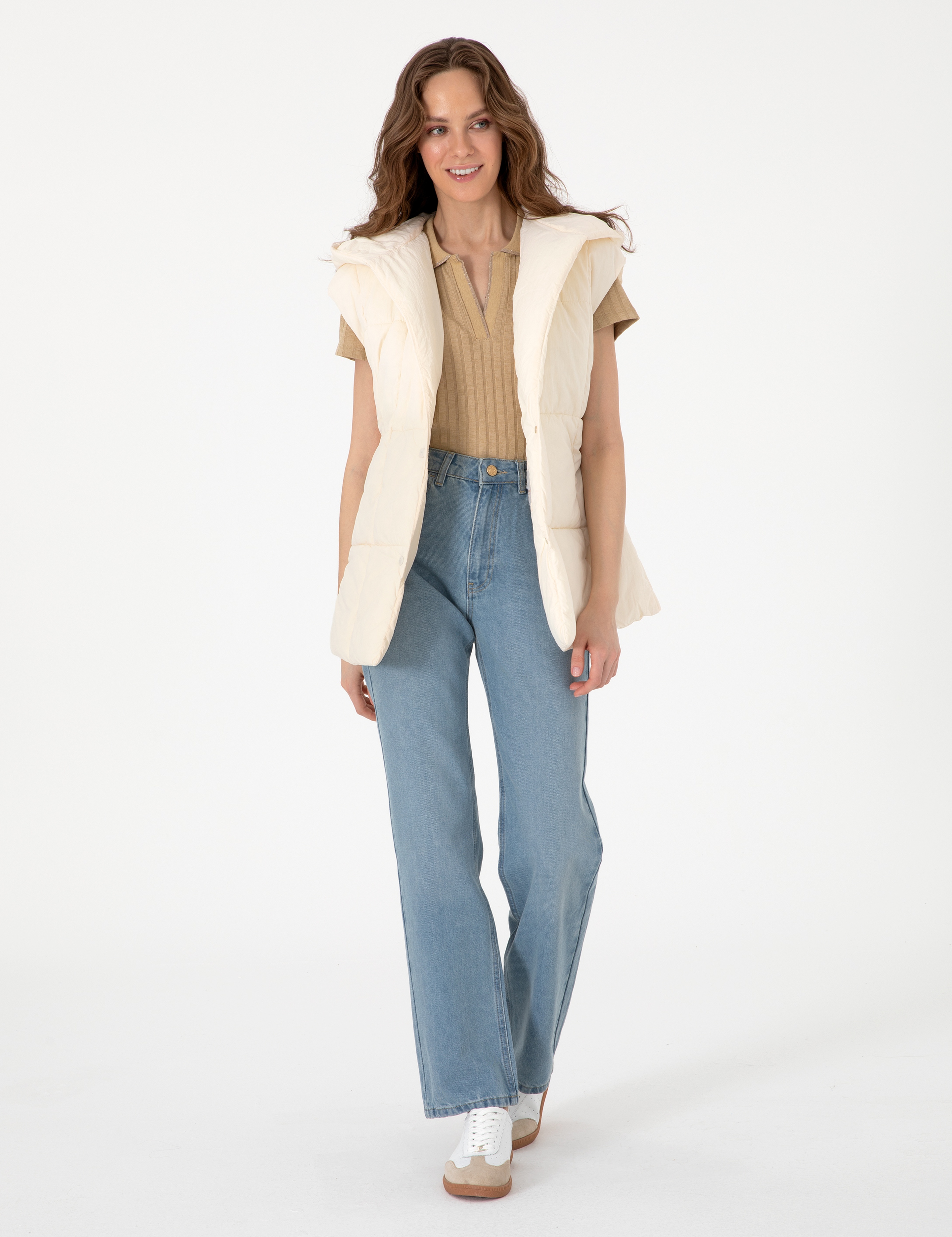 Ekru Regular Fit Yelek - Image 4