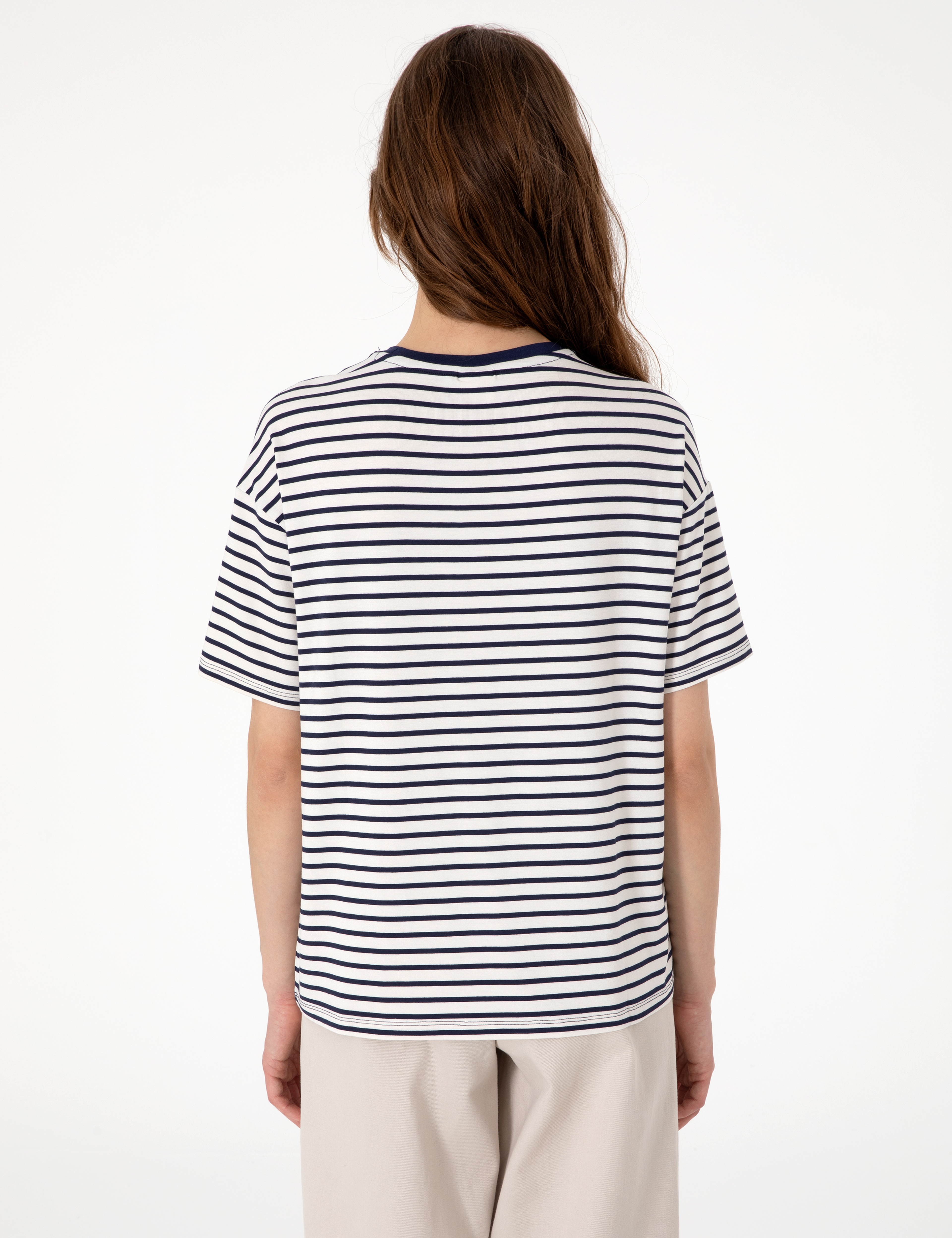 Lacivert Comfort Fit Tişört - Image 5