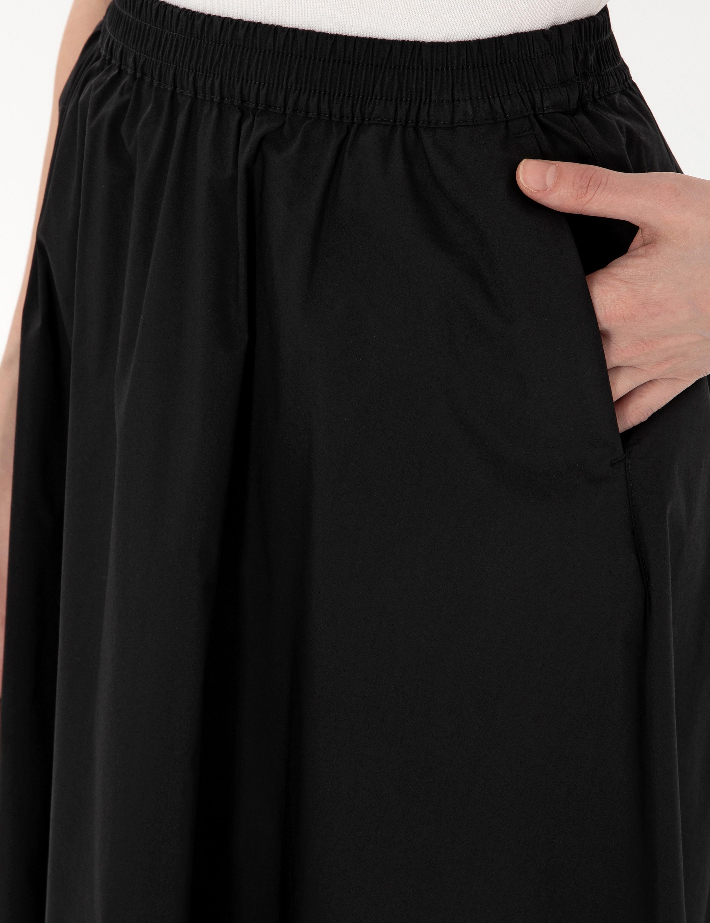 Siyah A Kesim Dokuma Etek