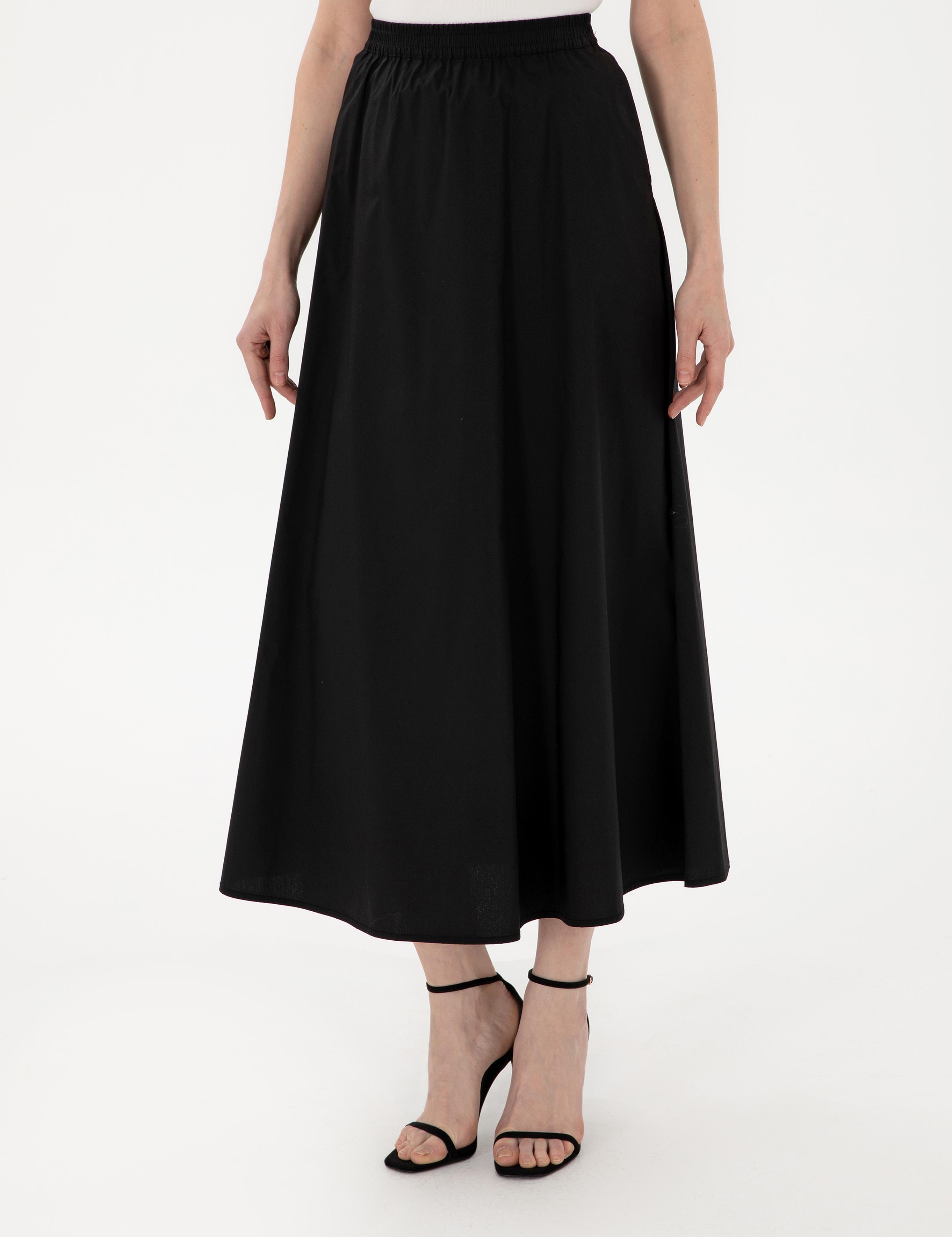 Siyah A Kesim Dokuma Etek