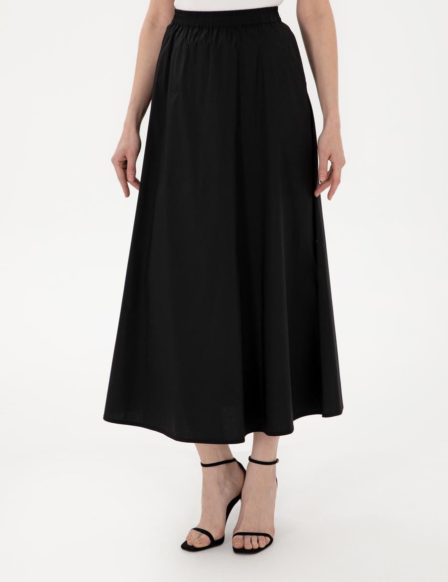 Siyah A Kesim Dokuma Etek