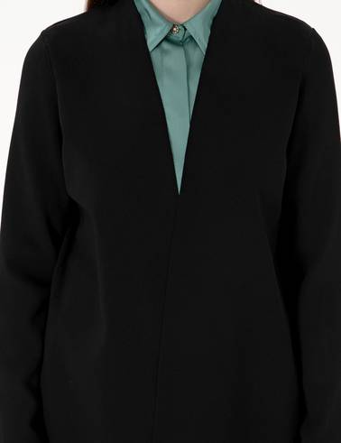 Siyah Oversize Triko Hırka