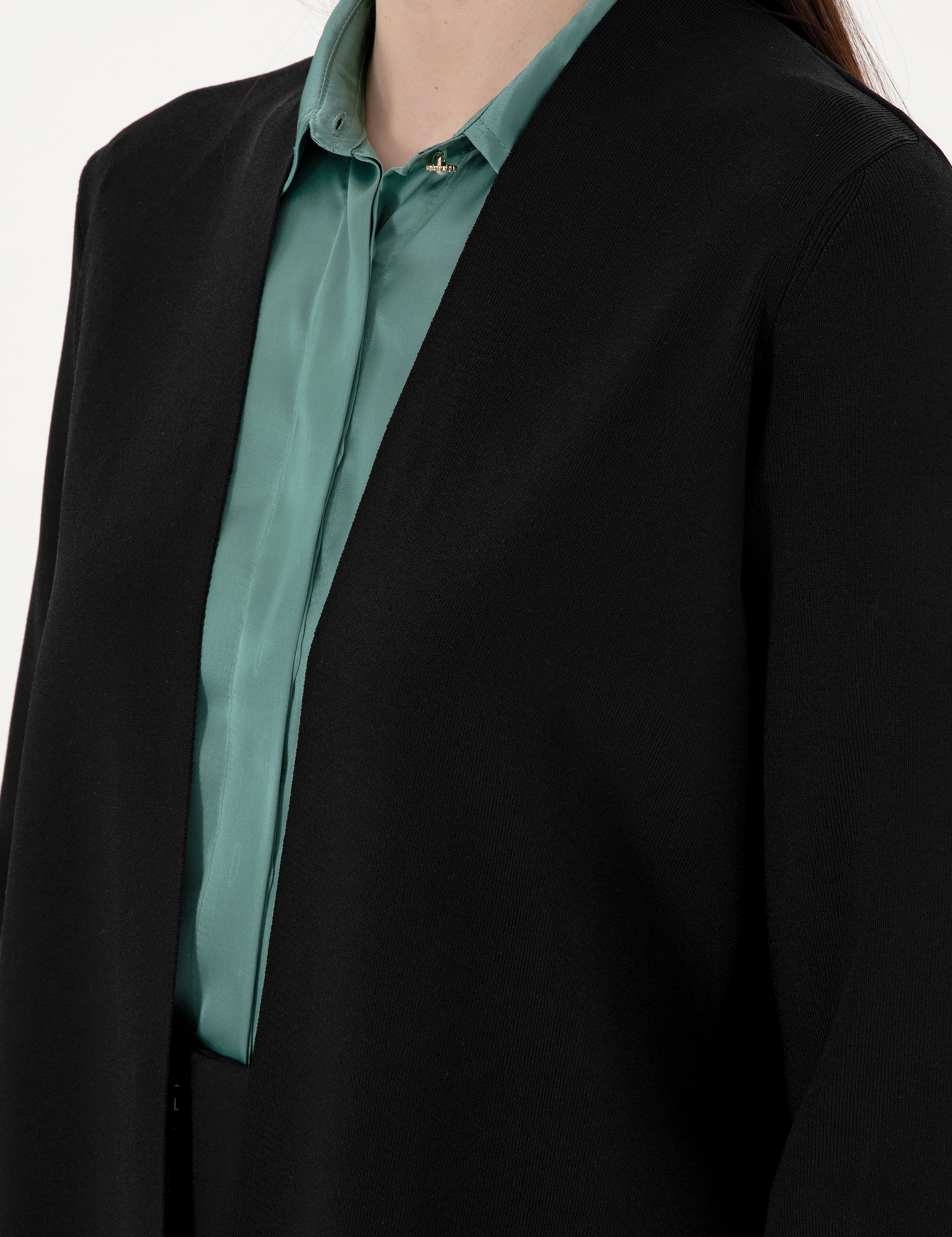 Siyah Oversize Triko Hırka