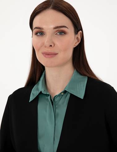 Siyah Oversize Triko Hırka
