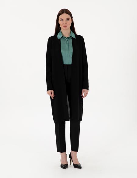 Siyah Oversize Triko Hırka - 50306965004