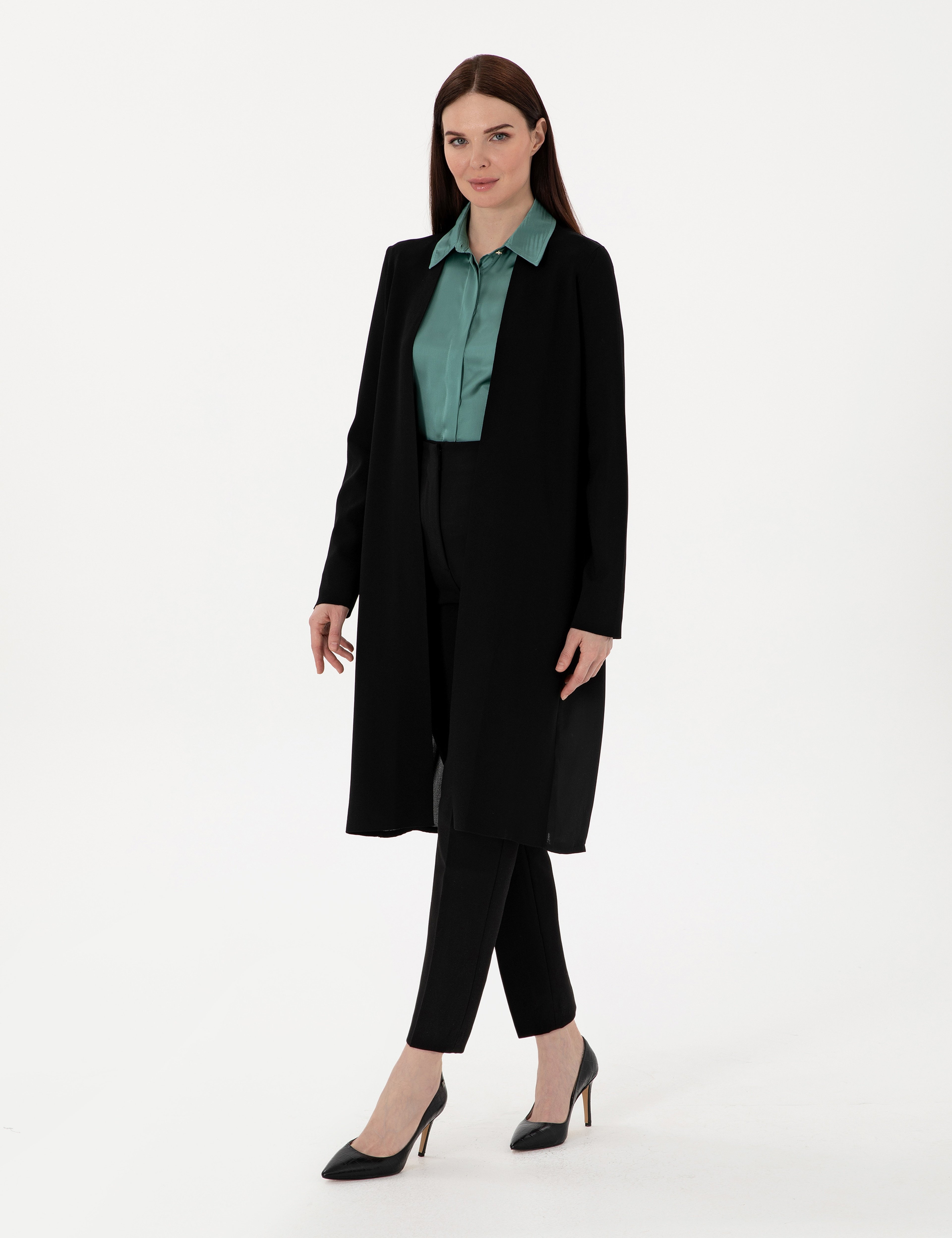 Siyah Oversize Triko Hırka