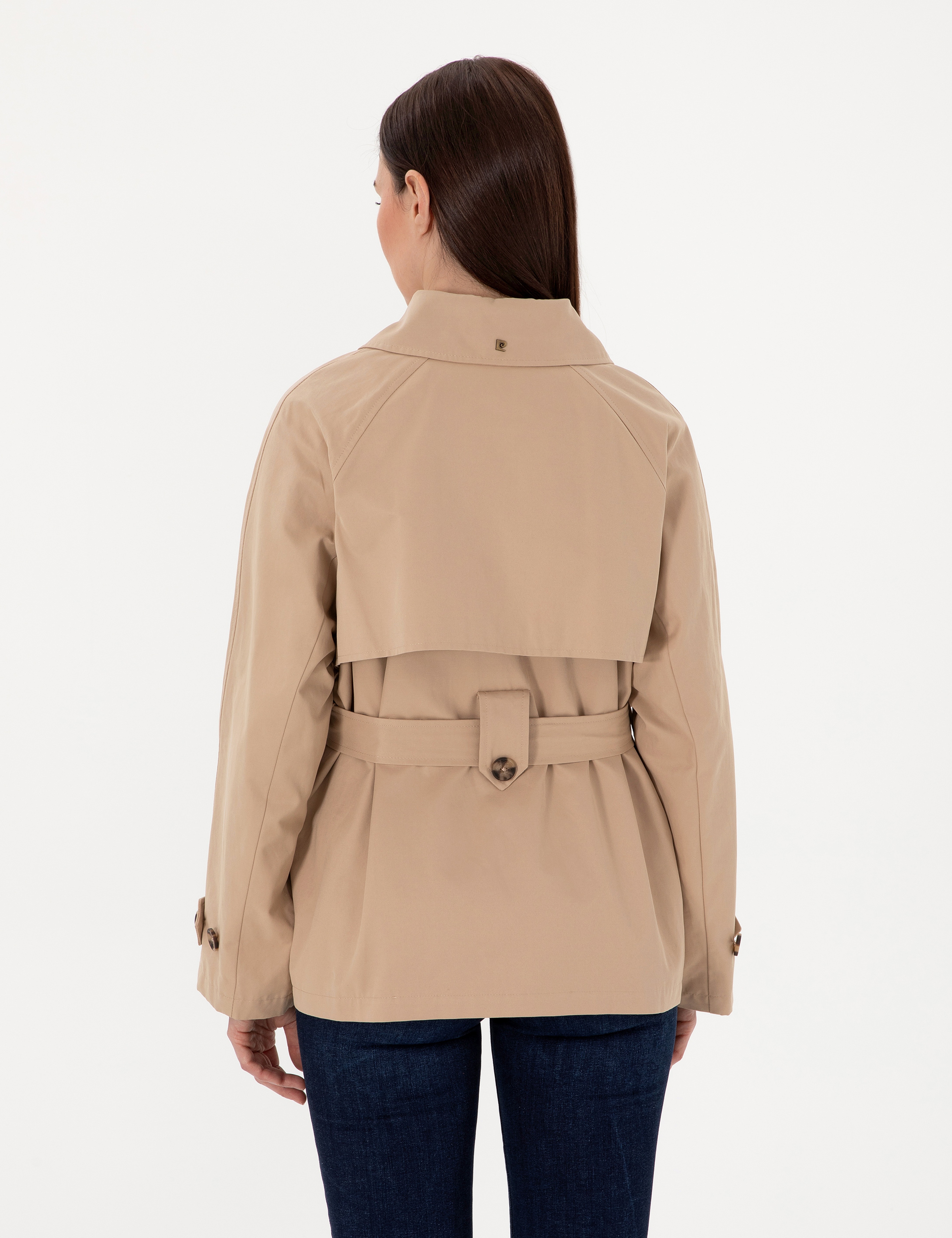 Bej Comfort Fit Trençkot - Image 5