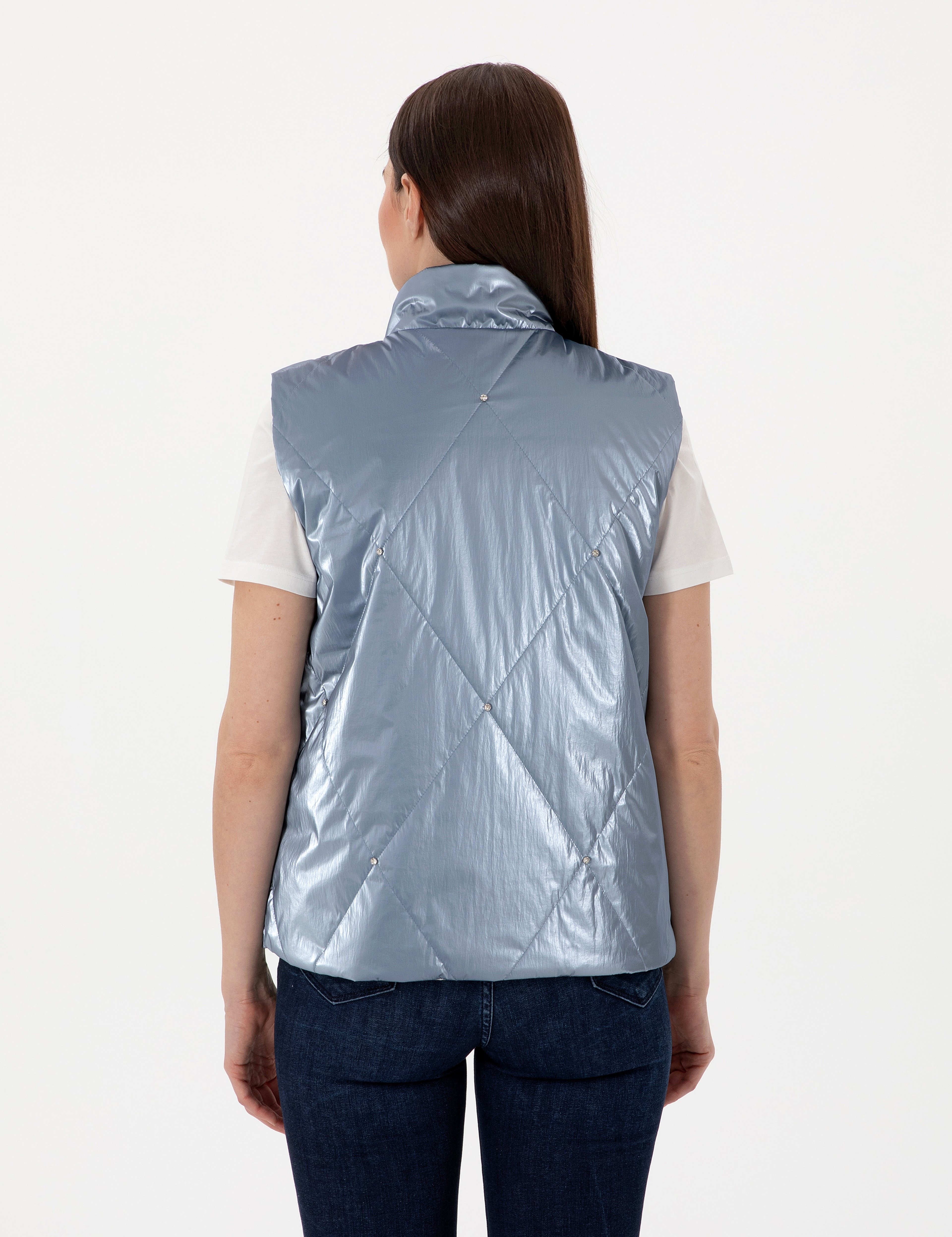 Gri Regular Fit Yelek - Image 5