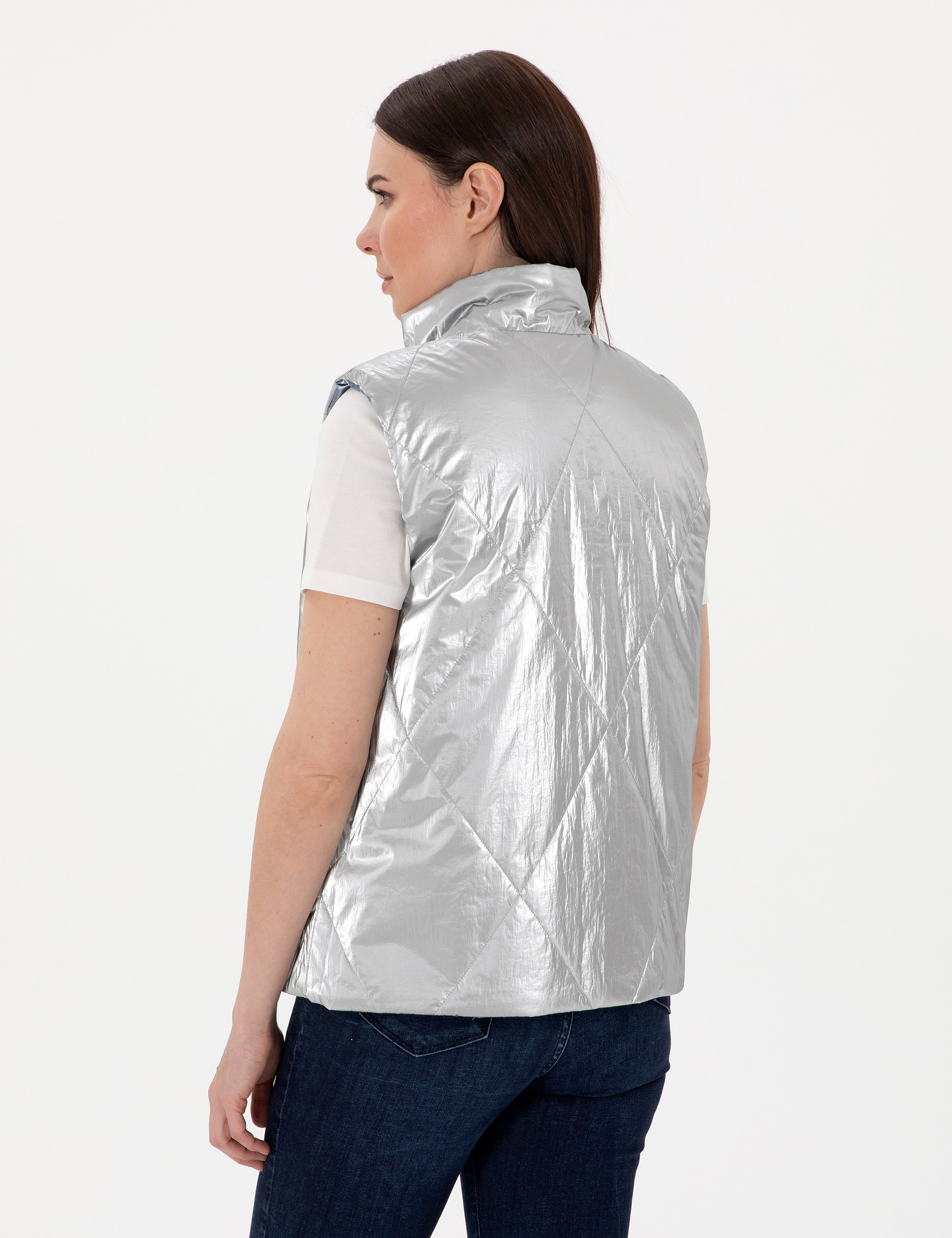 Gri Regular Fit Yelek - Image 6