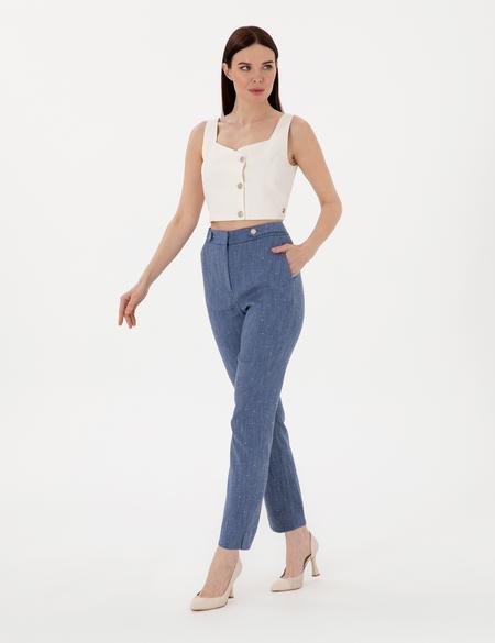 İndigo Kumaş Pantolon - 50306487002