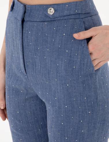 İndigo Kumaş Pantolon