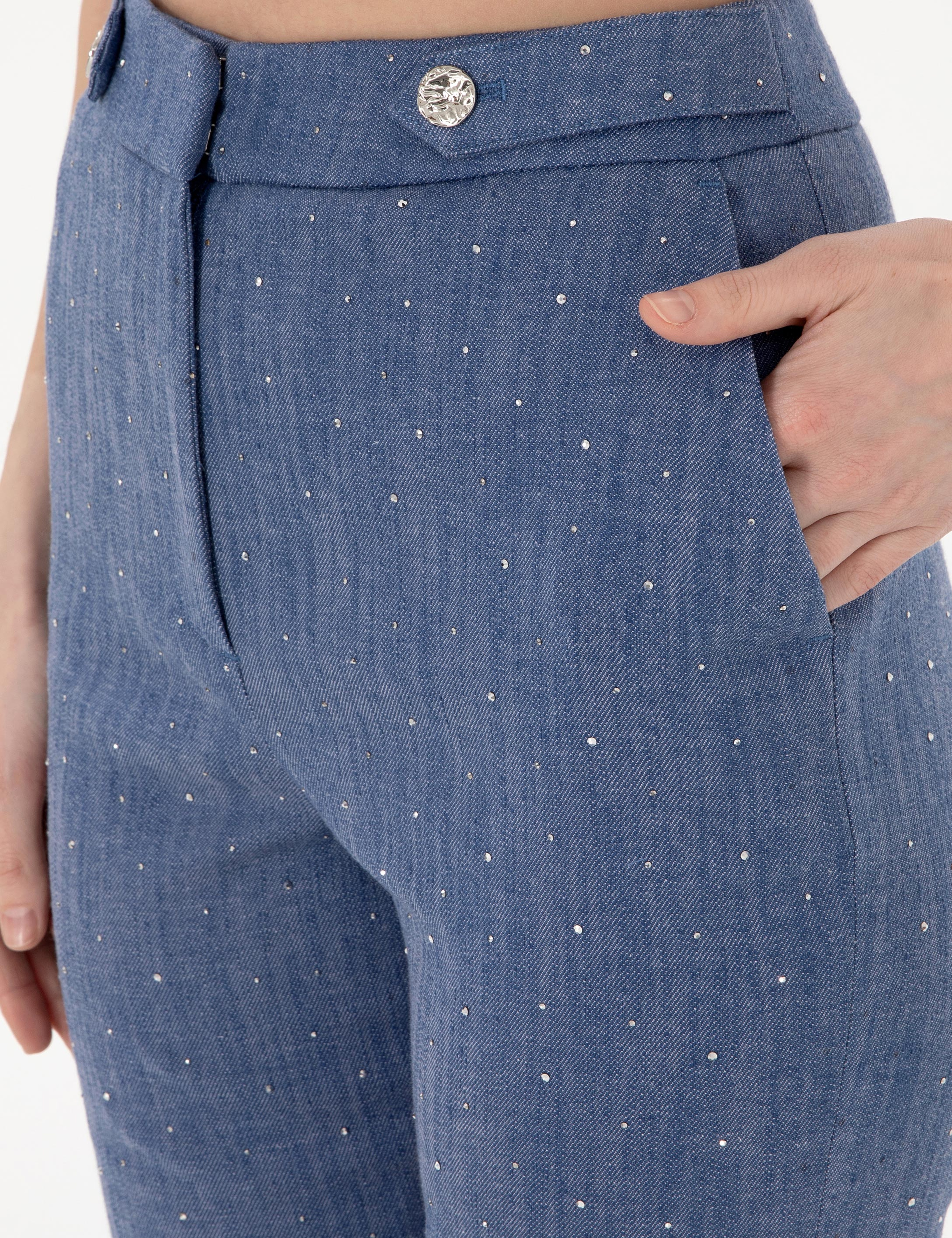 İndigo Kumaş Pantolon